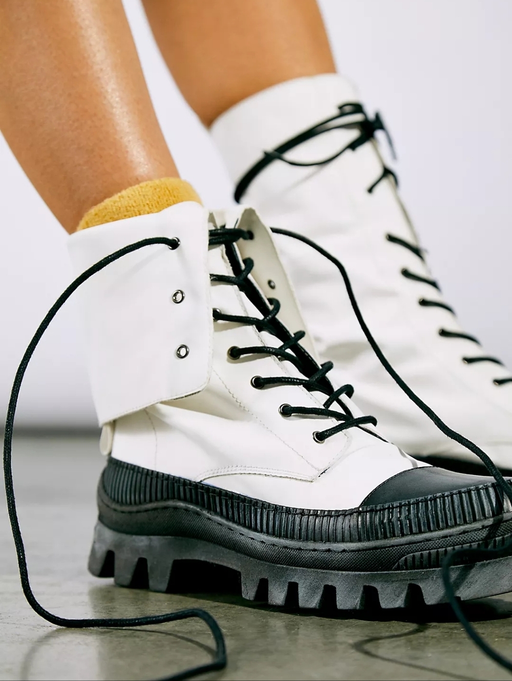 Free People Goldie Lug Sole Lace Up Boot